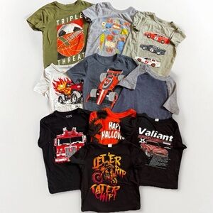 Boys Children’s Place Sz 4T Bundle 10 T-Shirts Cars Dirt Bike Monster Truck Ball